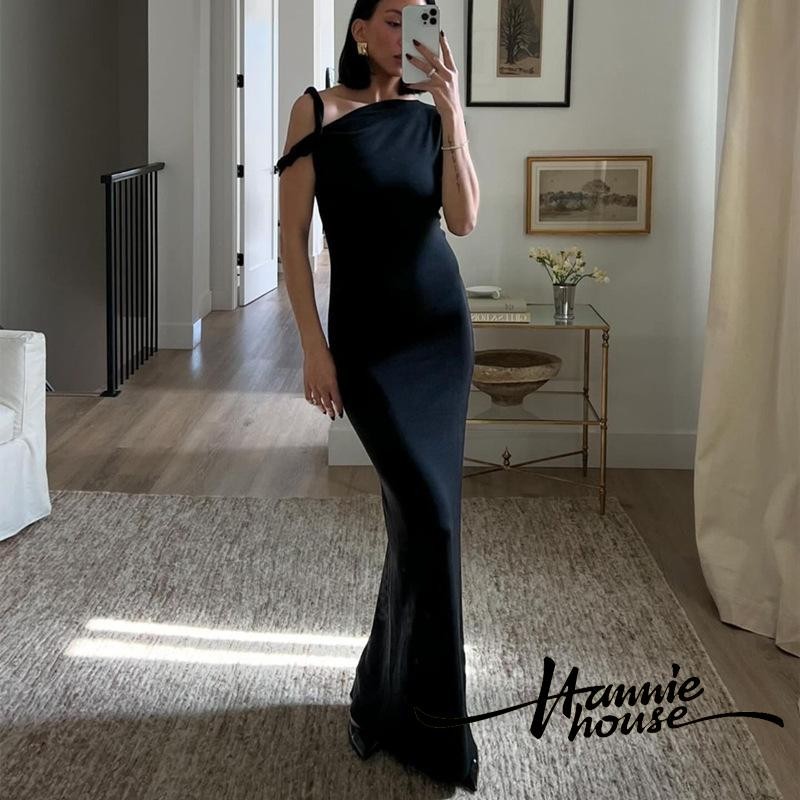 Hannie House- ชุดเดรสแขนสั ้ นฤดูร ้ อนของผู ้ หญิง