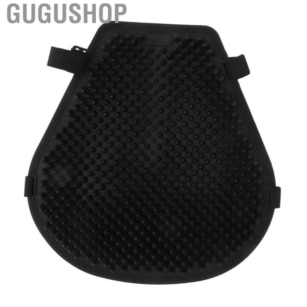 Gugushop Motorcycle Gel  Cushion Cooling Down Shock Absorption Pressure Relieve Universal Black Cover