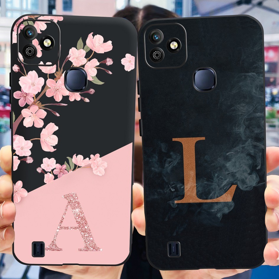 สําหรับ Infinix สมาร ์ ท HD 2021 ปลอก X612B X612 นุ ่ มยอดนิยมดอกไม ้ ตัวอักษรกันกระแทกสําหรับ Infin