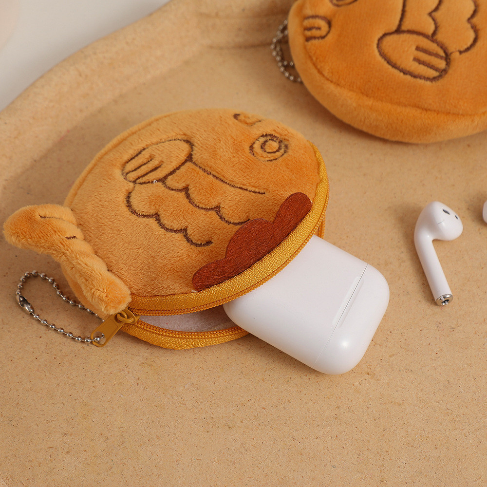 ใหม่ ไทยากิ น่ารัก การ์ตูน ตุ๊กตา กระเป๋าใส่เหรียญ สายเคเบิลข้อมูล กระเป๋าเก็บ - รูปที่ 4