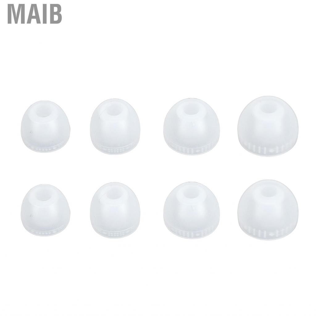 Maib Replacement Ear Tips Breathable Silicone Eartips 4.0mm Inner Hole 4 Sizes Pairs Noise Cancelling for SP510 WF 1000XM3