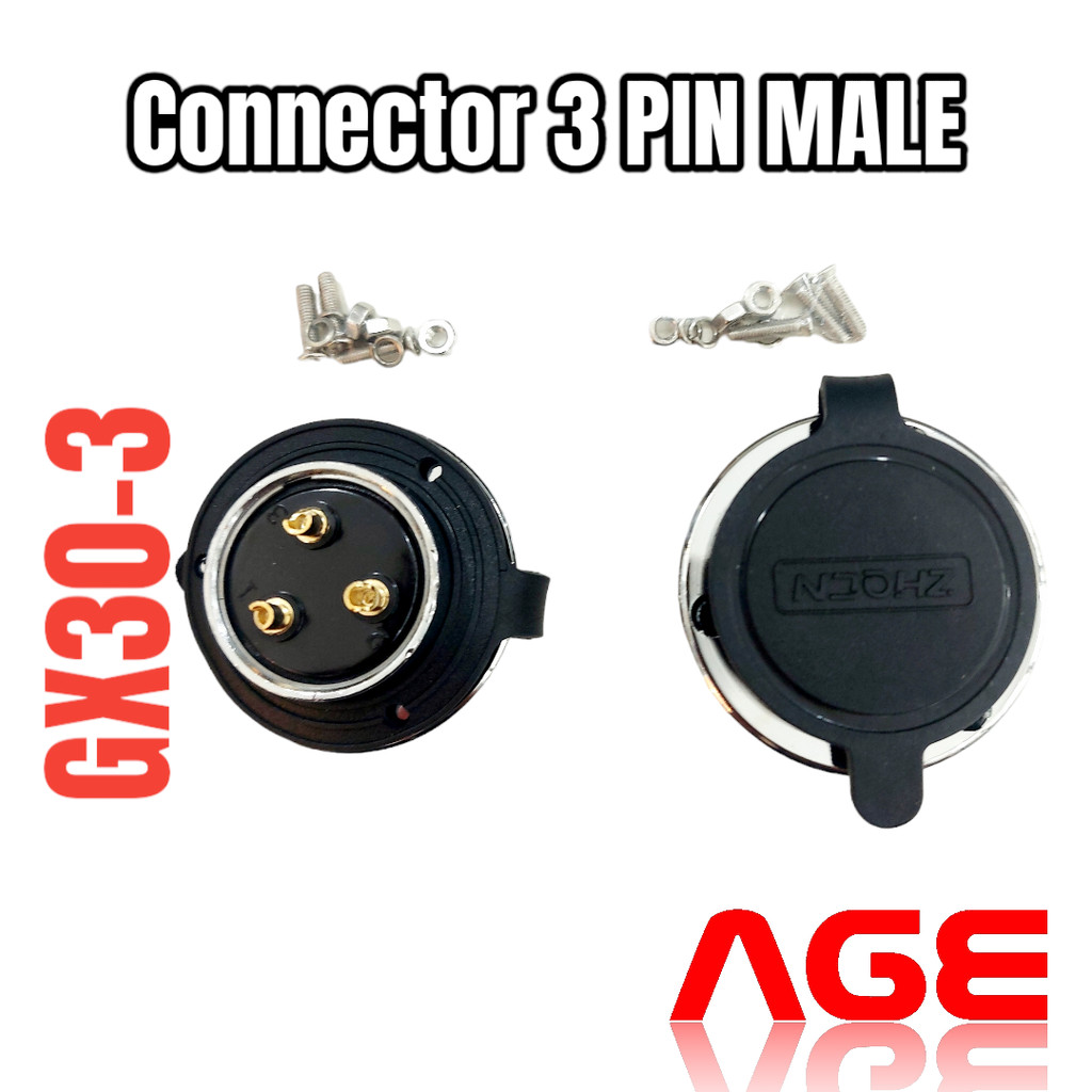 GX30-3 CONNECTOR 3 PIN MALE