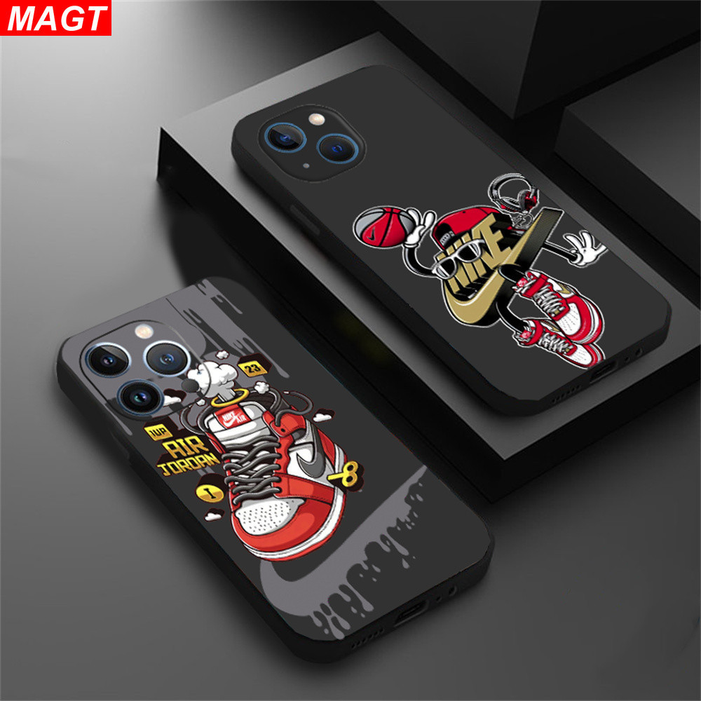 Iphone 15 Pro Max Plus 14Pro Max IPhone13 Pro Max IPhone11 IPhone12 IPhoneXR XS 6 6S 7 8 Plus SE 2020 iphone6 6S 7 8 Plus Nike รองเท ้ าผ ้ าใบและโลโก ้ ภาพประกอบเคสโทรศัพท ์ MAGT