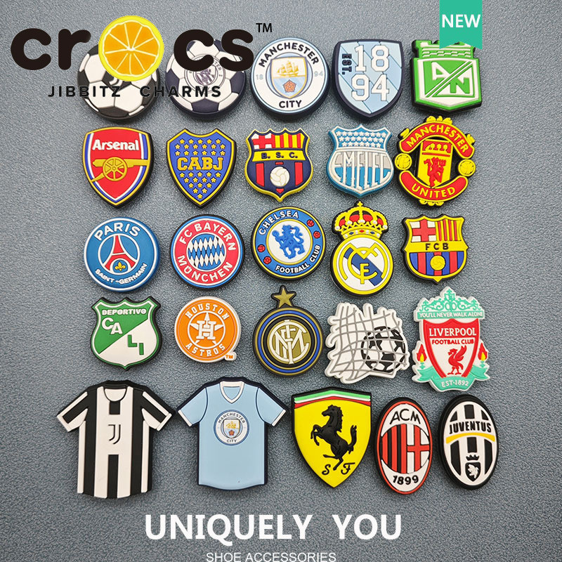 Jibbitz crocs charms รองเท ้ าหัวเข ็ มขัด NBA ทีมโลโก ้ แฟชั ่ นรองเท ้ าบาสเก ็ ตบอลอุปกรณ ์ เสริม