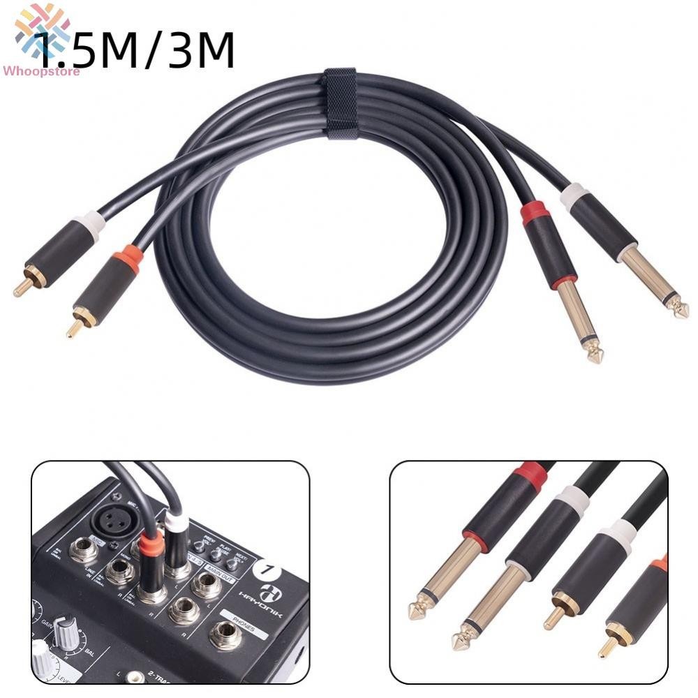 Interconnect Cable Audio Interconnect Cable RCA Stereo 1/4 นิ ้ ว ใหม ่ เอี ่ ยม