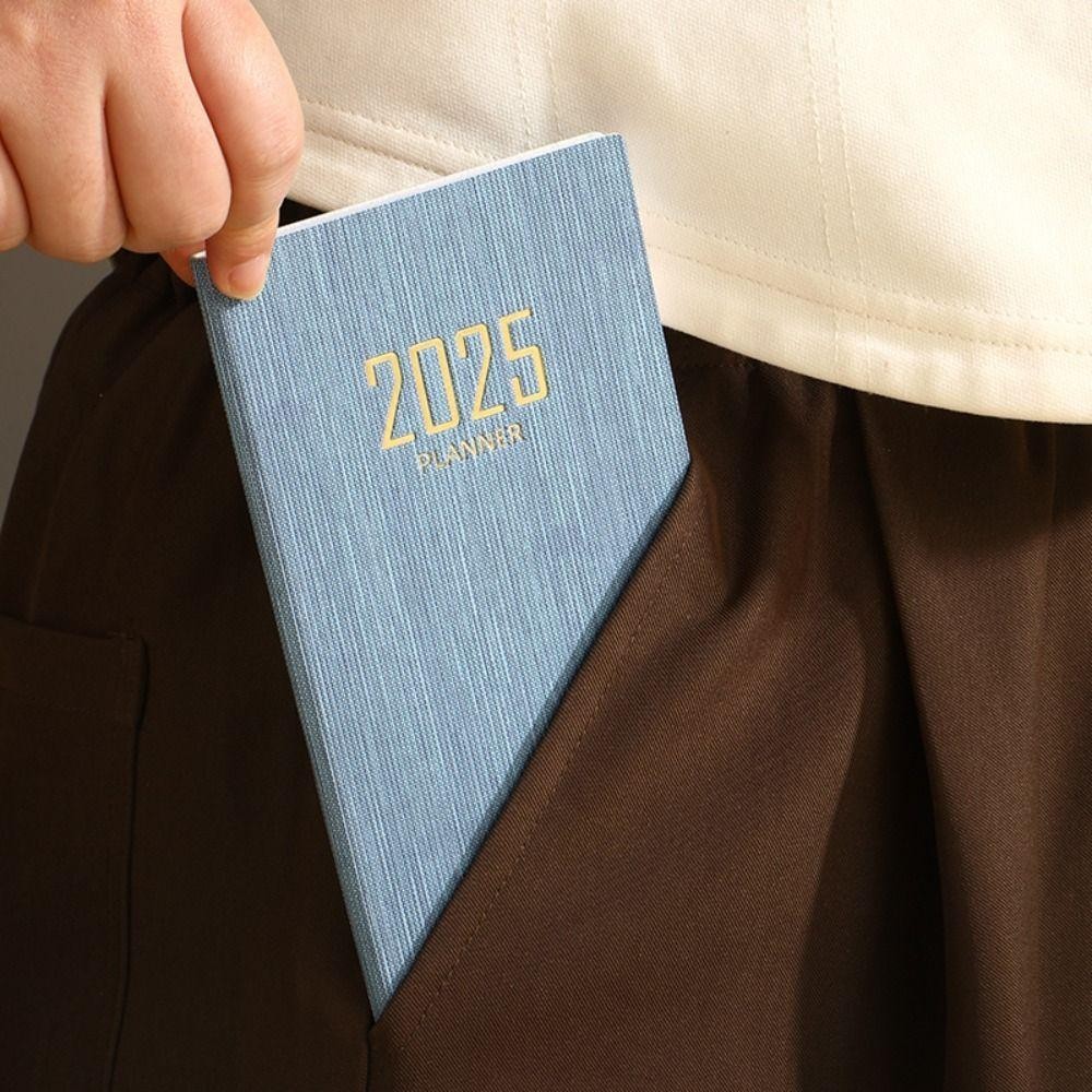 ซูเชนธ 2025 หนังสือวาระ พร้อมปฏิทิน Pocket Diary Weekly Planner สมุดบันทึก A6 แบบพกพา สํานักงานโรงเรียน