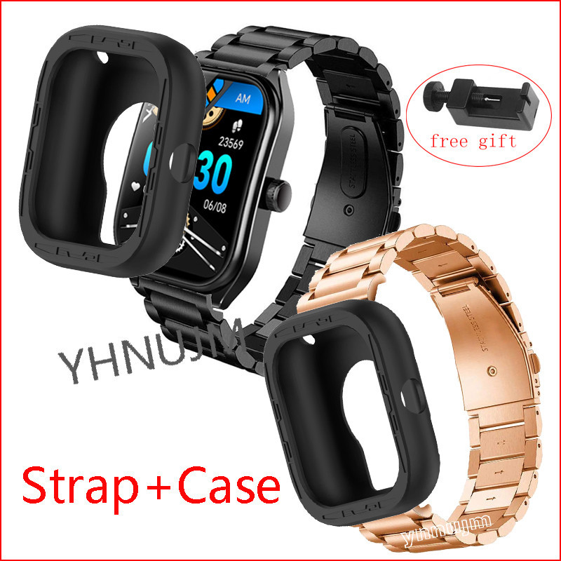 เคส  Aolon Curve สมาร ์ ทสายนาฬิกาสแตนเลสสร ้ อยข ้ อมือโลหะสําหรับ Aolon Curve Smartwatch ฝาครอบป ้