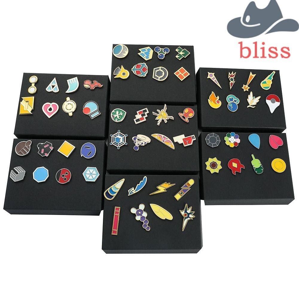 Bliss Pokemon Gym Badge, Pokemon เข ็ มกลัด Metal, นักเรียนบุคลิกภาพเข ็ มกลัดอะนิเมะตัวเลขเครื ่ องประดับของขวัญ King of Heaven โรงเรียนกระเป ๋ าตกแต ่ ง
