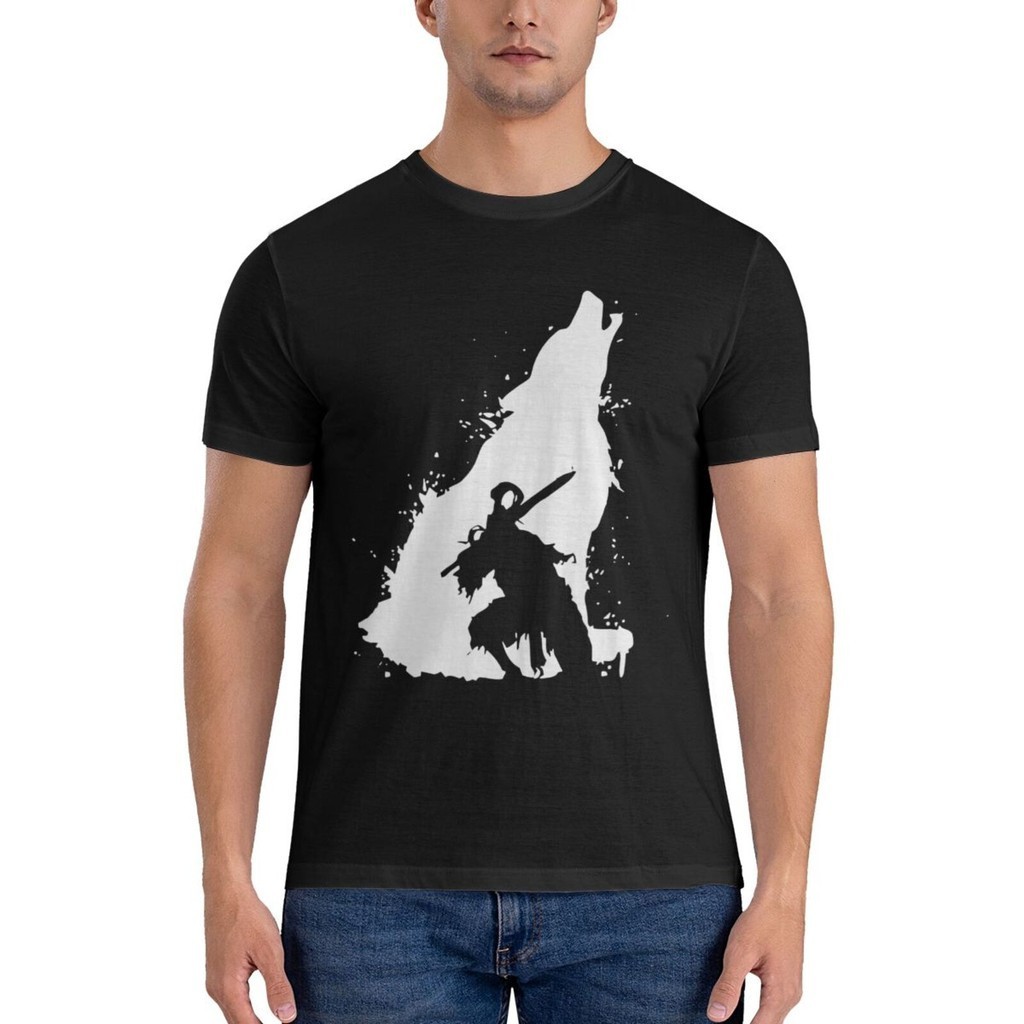 Knight Artorias Dark Souls Wolf Samurai เสื้อยืดผ้าฝ้ายแบบนุ่มมาใหม่