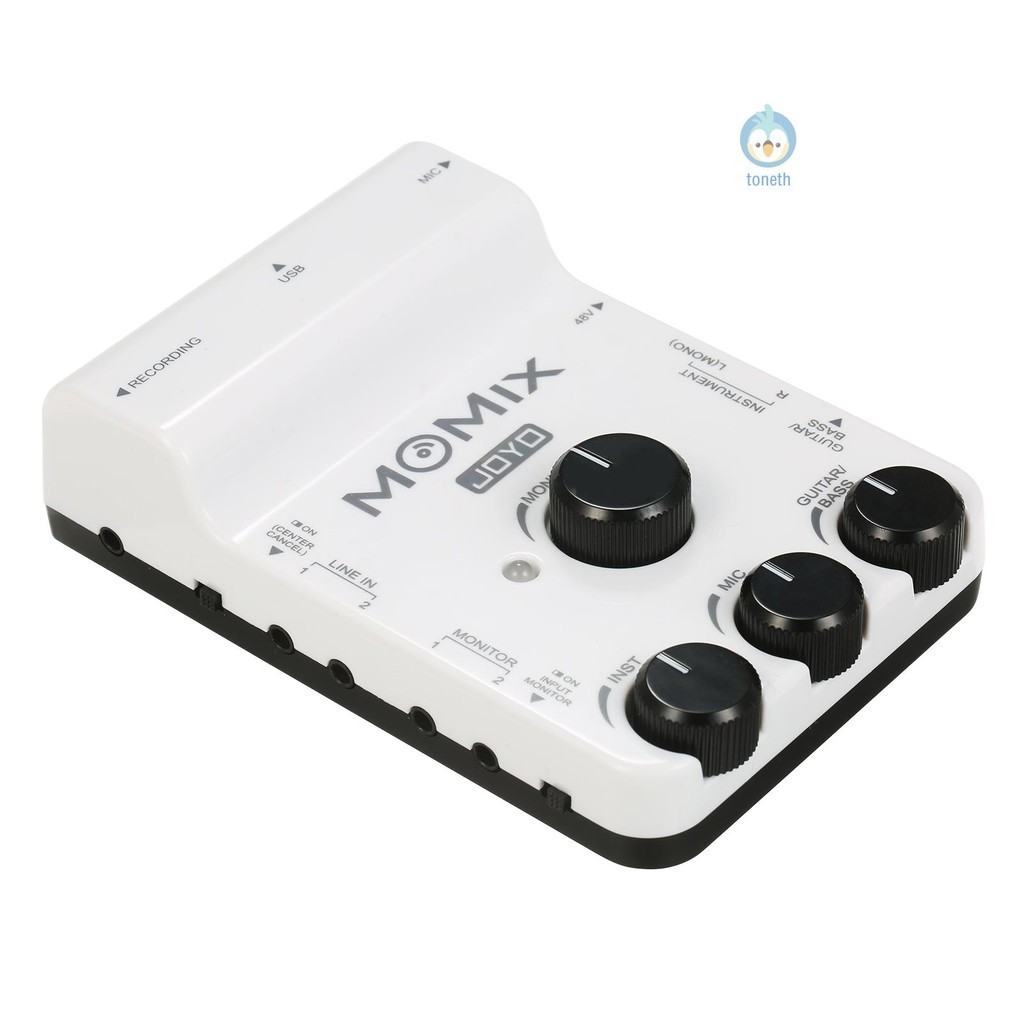 Joyo MOMIX USB Audio Interface Mixer เครื ่ องผสมเสียงแบบพกพา Professional Sound Mixer สําหรับ PC สมาร ์ ทโฟนอุปกรณ ์ เครื ่ องเสียงเครื ่ องดนตรี [TOM1 ]