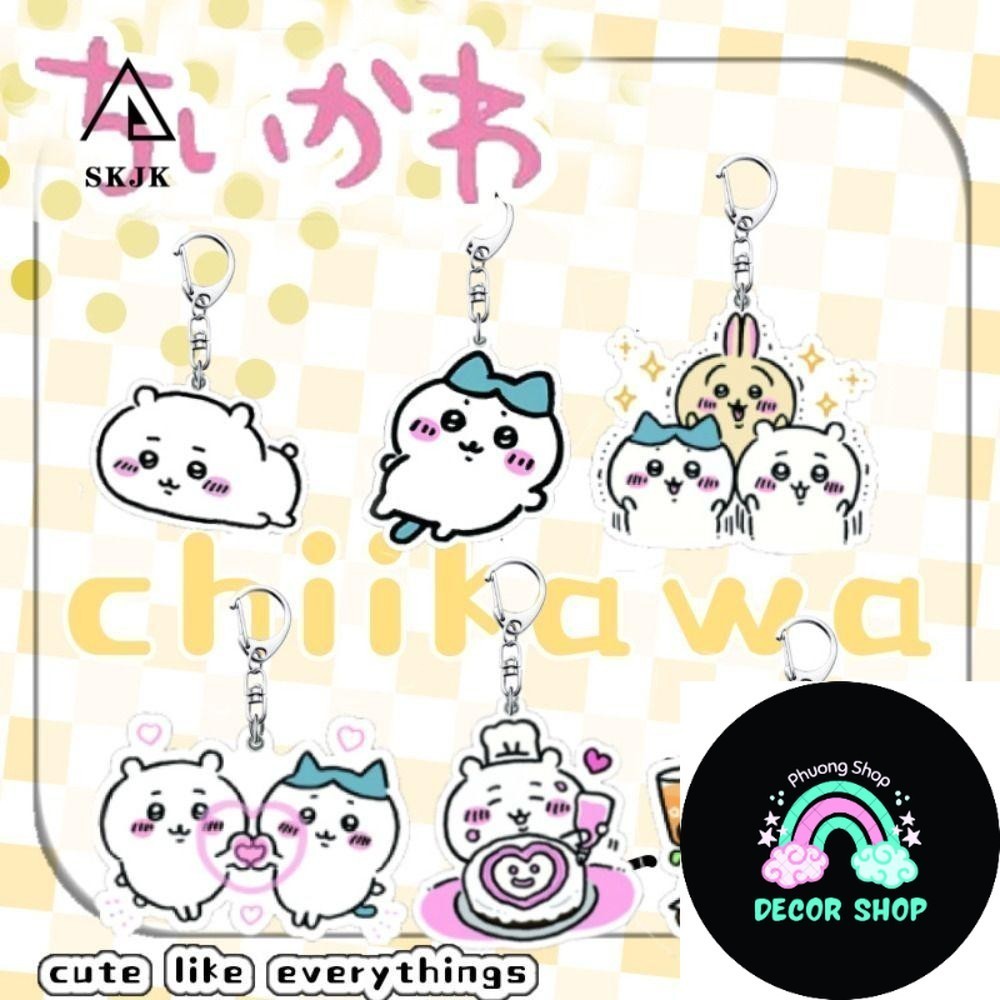 Skjk พวงกุญแจอนิเมะ Chiikawa, จี้ Momonga Rakko Chiikawa, ของเล่นการ์ตูนสร้างสรรค์สไตล์ญี่ปุ่น
