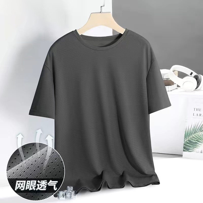 เสื้อยืดแขนสั้นลําลอง ผ้าตาข่าย แบบแห้งเร็ว ระบายอากาศได้ดี เหมาะกับใส่กลางแจ้ง แฟชั่นฤดูร้อน สําหรับผู้ชาย มี 5 สี
