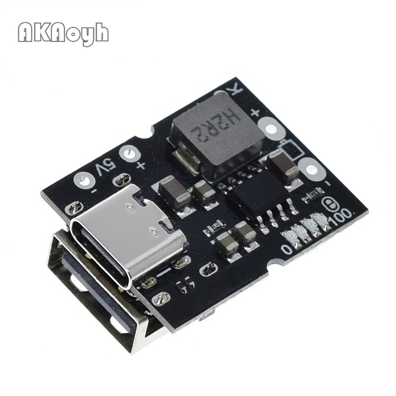 Type-c USB 5V 2A 18650 บอร์ดโมดูลเครื่องชาร์จ USB Boost Converter Step-Up โมดูลพลังงาน DIY