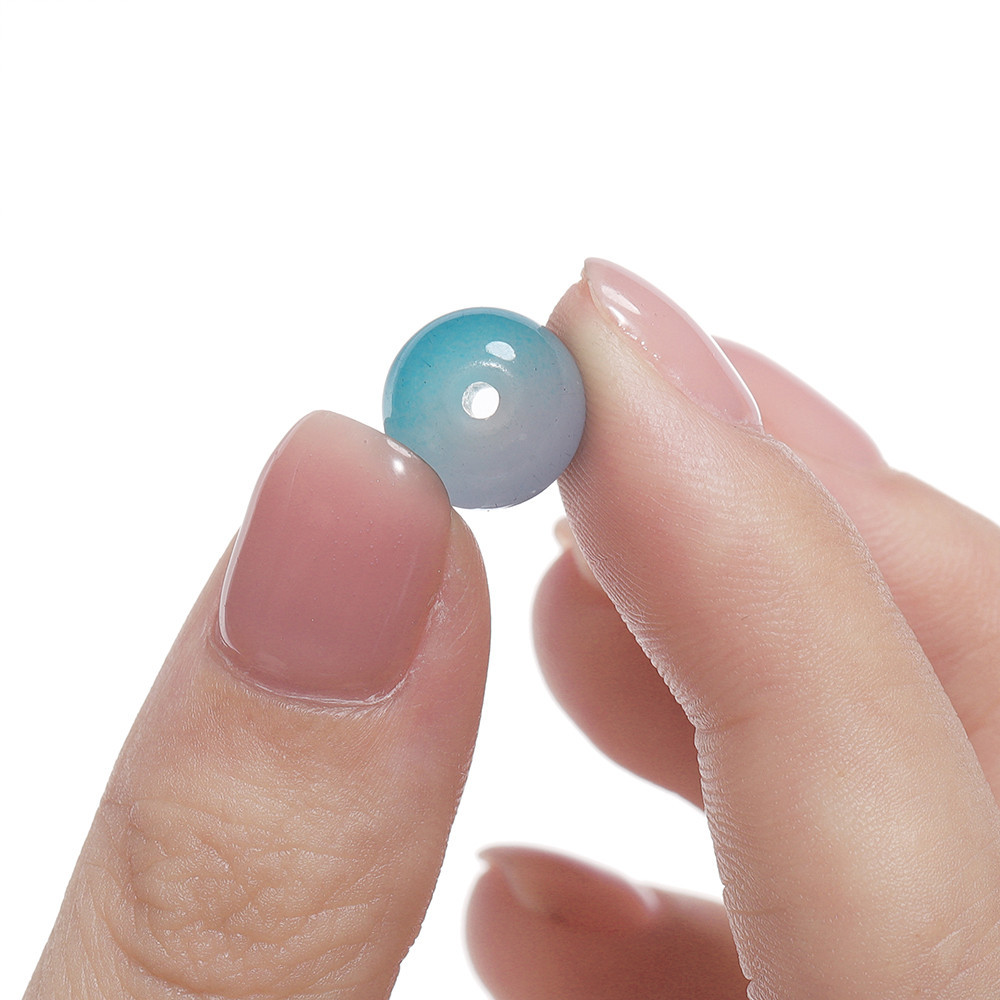 St. kunkka 50 ชิ้น 8/10มม ลูกปัดแก้วสีเยลลี่ ลูกปัดแก้วสองสีลูกปัดหลวม สำหรับการทำสร้อยข้อมือและสร้อยคอแบบ DIY - รูปที่ 7