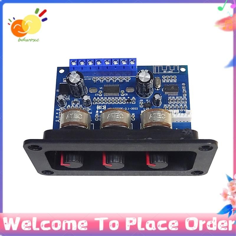 -bdwoxc-2.1 Channel Digital Power Amplifier Board 2X25W +50W Bluetooth 5.0 ซับวูฟเฟอร ์ Class D Audio Amplifier Board DC 12-20V