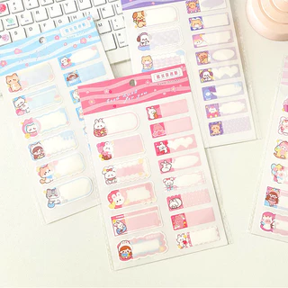 HC043 พร้อมส่ง สติกเกอร์เขียนชื่อเด็ก สำหรับเด็กอนุบาลที่ต้องแปะชื่อตามของใช้ต่างๆ สติกเกอร์ชื่อลายการ์ตูน ใช้งานง่าย