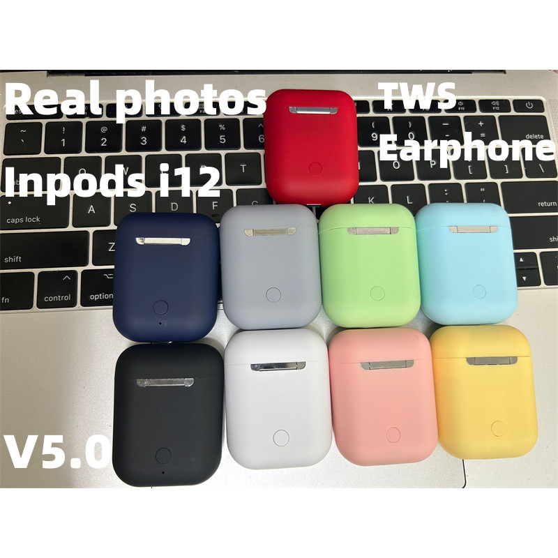 9 สี TWS Inpods i12 หูฟังไร ้ สายหูฟังบลูทูธ V5.0 หูฟังกีฬา Fidelity สูงเหมาะสําหรับสมาร ์ ทโฟนทุกรุ ่ นที ่ มีบลูทูธ
