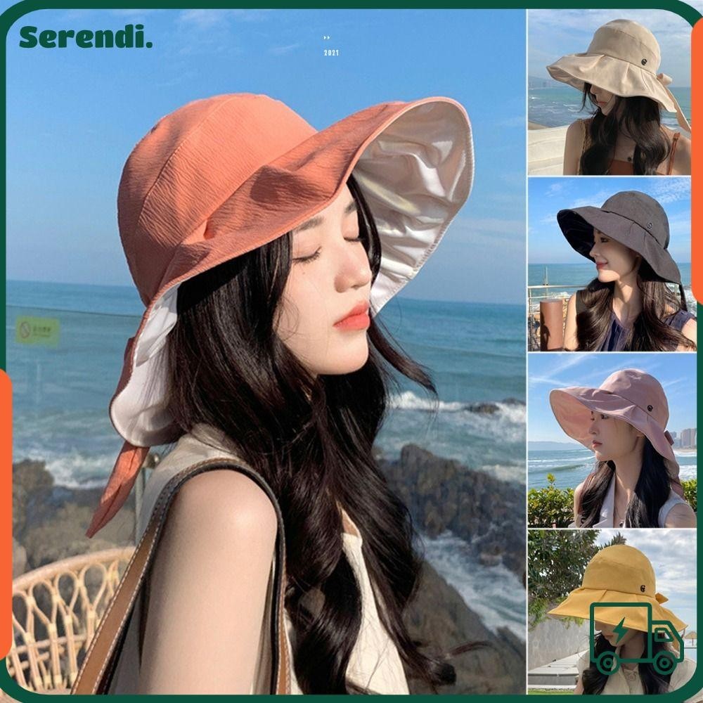 Serendi Sun Hat, UV Protection Sunscreen Sun Protection Hat, Fashion Folding Sunshade Hat Women