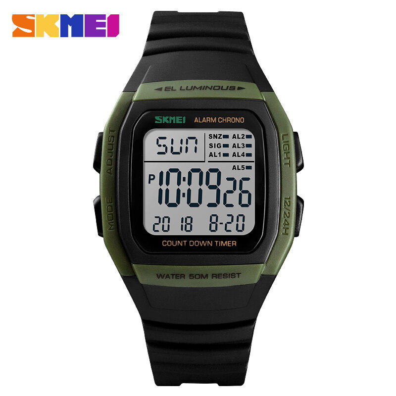 Skmei 1278 Casual กลางแจ้งชายนาฬิกา Luminous montre homme Digital Dual Time Sport Mens นาฬิกา Chrono นับถอยหลังผู้ชายนาฬิกาข้อมือ