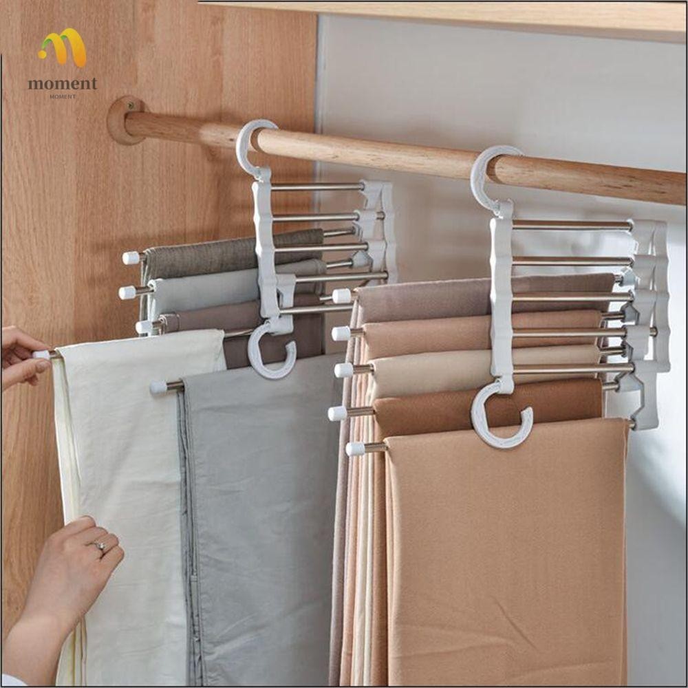 Moment Clothes Magic Hanger Adjustable Shelf Closet Multi-functional Pants Tie Storage