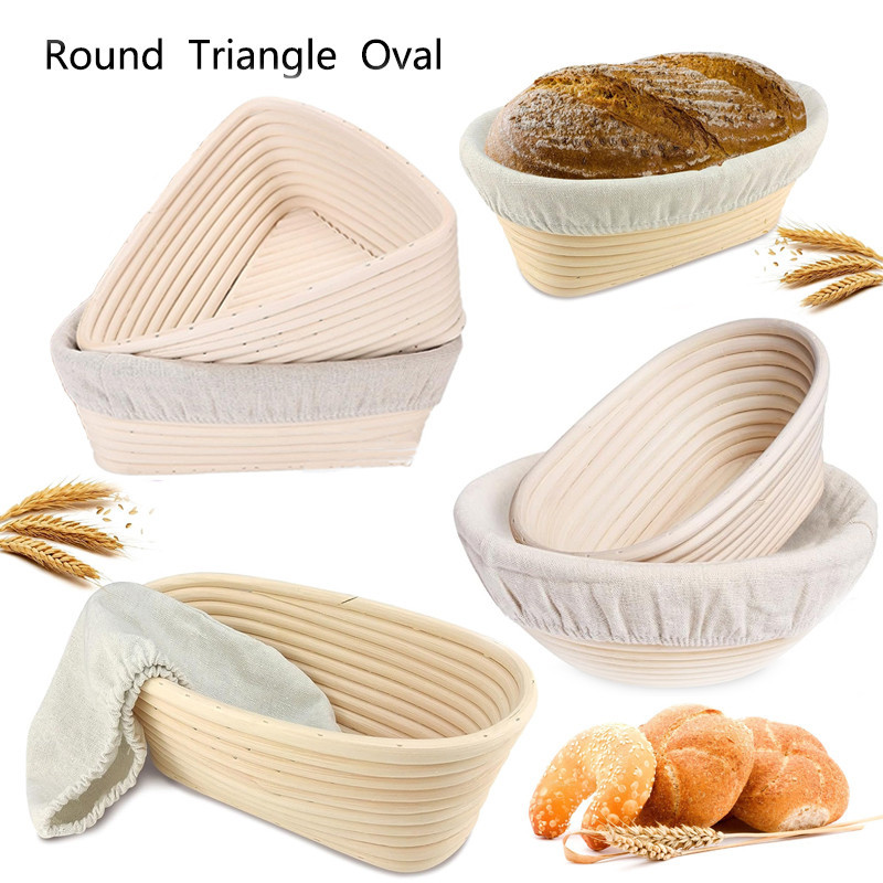 Rattan Bread Proofing Basket Natural Oval Rattan Wicker Dough Fermentation Sourdough Bread Basket
