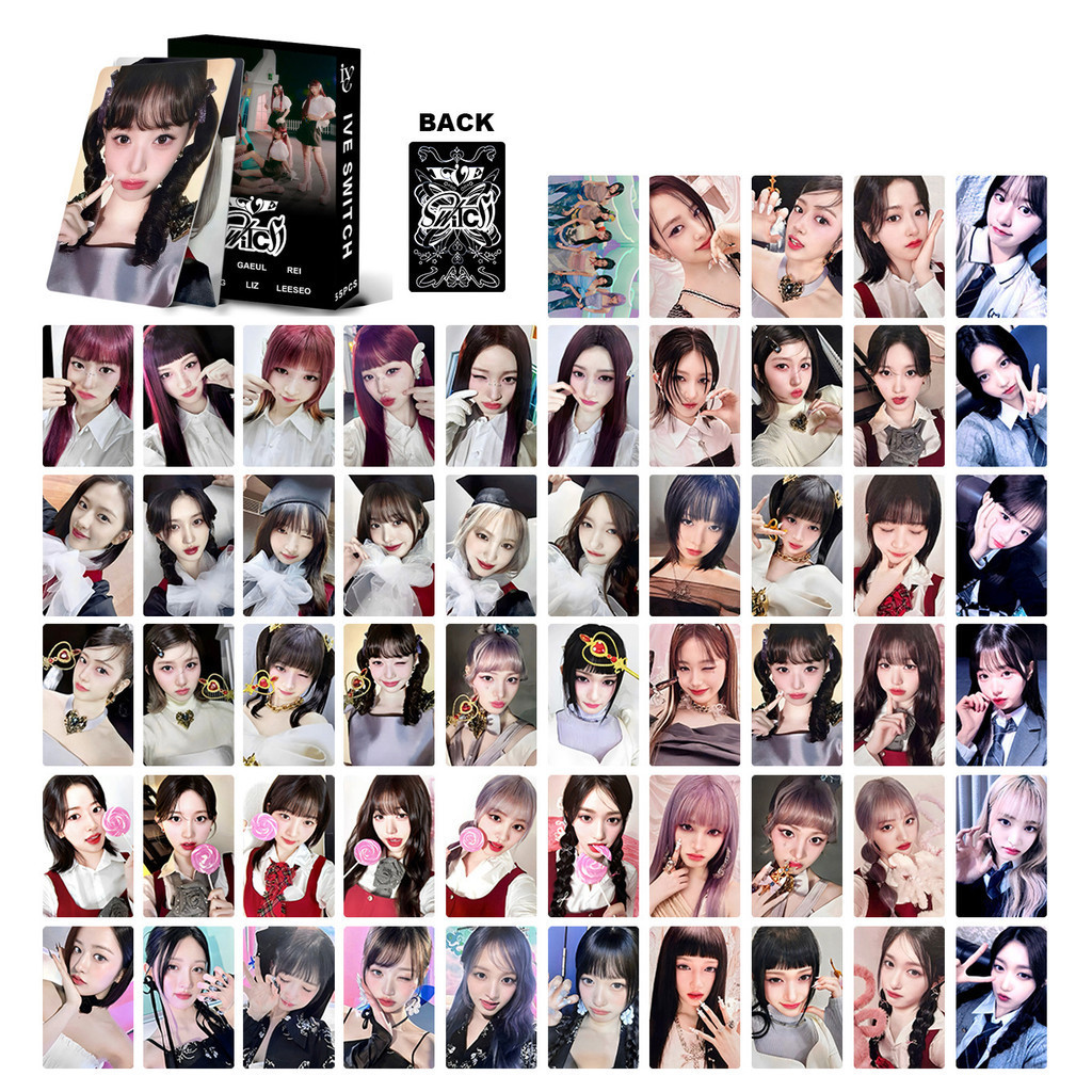 55pcs IVE ELEVEN SWITCH Photocards ญี่ปุ่น 1st อัลบั้มเดียว WONYOUNG SOLO 3rd อย่างเป็นทางการพัดลม club DIVE IVE SCOUT การ์ด Lomo YUJIN LIZ LEESEO REI GAEUL Kpop โปสการ์ดรายการราคาถูก CX