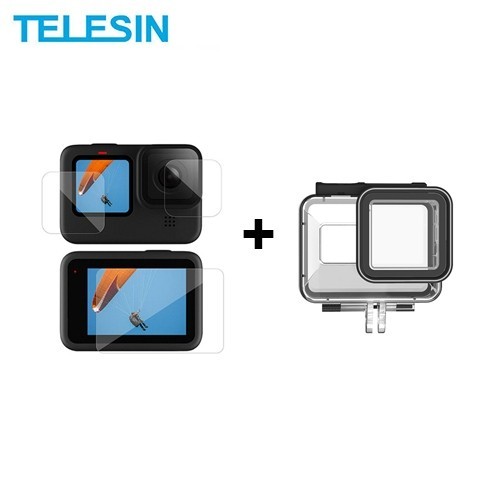 GoPro 13 / 12 / 11 / 10 / 9 Telesin Housing waterproof case เคสกันน้ำ กล้อง + ฟิล์มกระจก Flim Protector By Aquapro