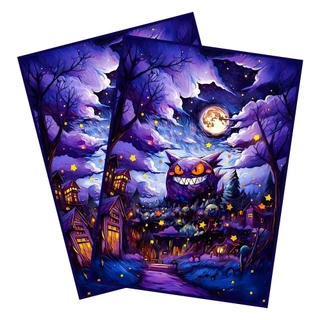 Pokémon Card Sleeves: Gengar PTCG Card Sleeves Starry Sparkle DIY อย่างเป็นทางการแขน WS Tabletop Card Protection Sleeves 66x91 มม.