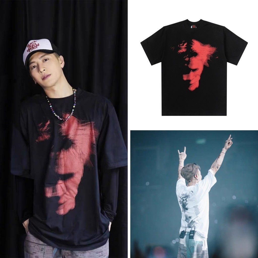 ใหม่ เสื้อยืด T-Shirt Jackson Wang เสื้อยืด แจ็คสัน หวัง /เมจิกแมนเวิ์ทัวร์ ผ้าคอตตอน ขนาดเดียว โอเวอร์ไซส์ สีดำ