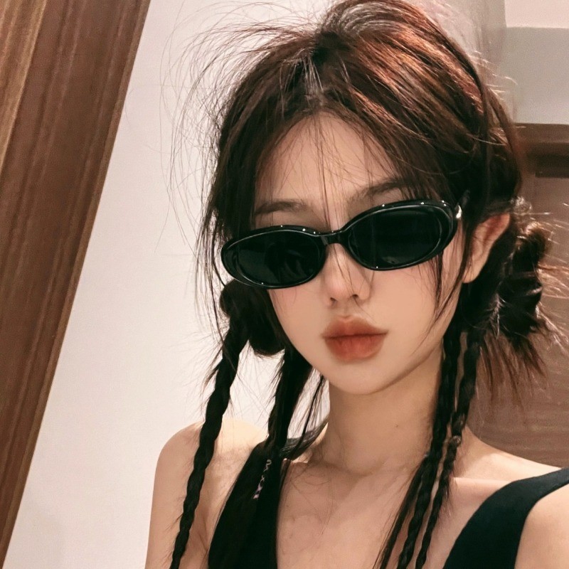 เวอร์ชั่นเกาหลีแฟชั่น Retro Square Meteor Y2K แว่นตากันแดดสําหรับผู้หญิงผู้ชาย Shade แว่นตา Anti UV 