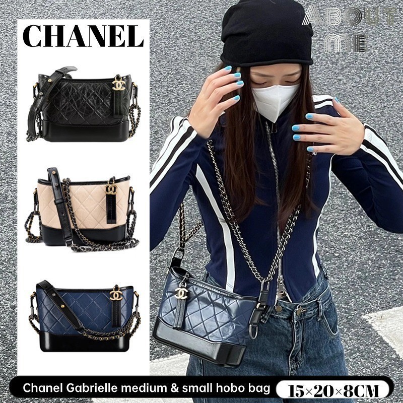 Chanel Gabrielle mediaSmall HOBO Bag Calfskin HOBO Women 's Shoulder 30Z9