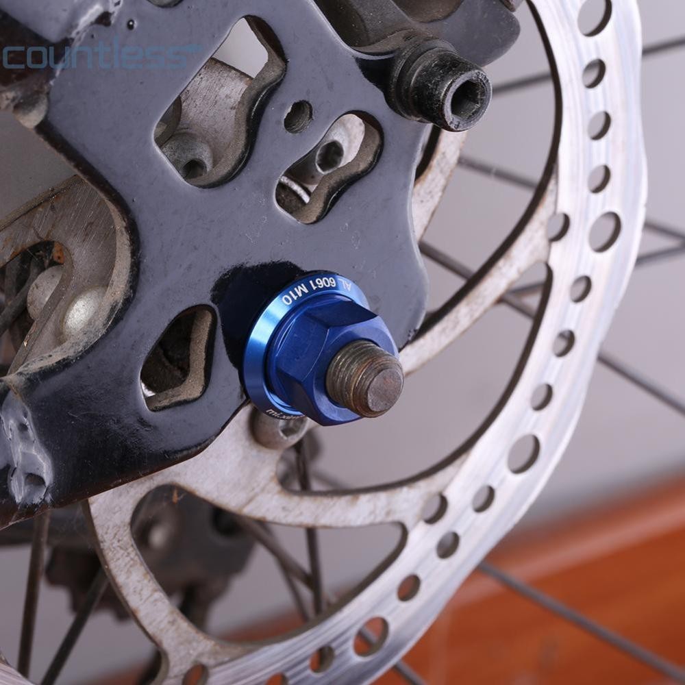 1 PC Drum Hub Nuts M10 Fixed Gear MTB Road Folding Bike Screw Bolt (BlueTRACKING [countless.th ]