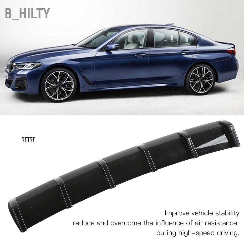 สปอยเลอร์กระจายกันชนหลัง Diffuser Fin สปอยเลอร์แชสซี Splitter สีดำเงาอุปกรณ์เสริมแอโรไดนามิก Universal สำหรับรถยนต์ B_HILTY