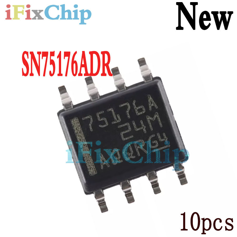 10 ชิ้นใหม่เอี่ยม SN75176ADR SN75176AD 75176A SOP8