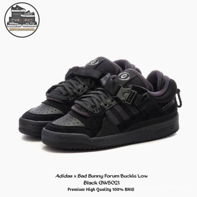 รองเท้าผ้าใบตัดต่ำ Bad Bunny x adidas originals FORUM low ทนทานต่อการสึกหรอและกันลื่นสำหรับผู้ชายและ
