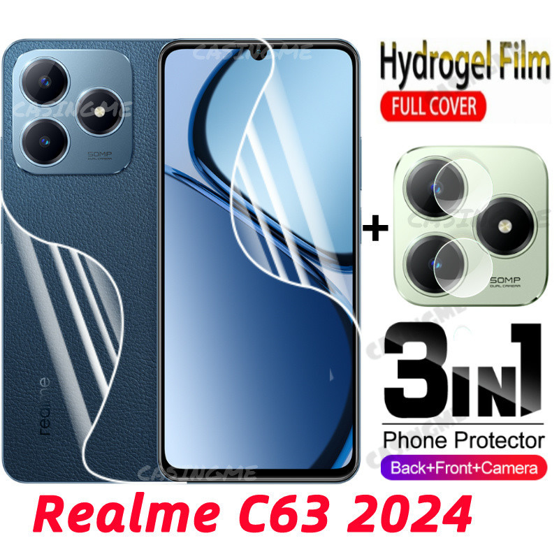 Realme C63 2024 Hydrogel ฟิล์มสําหรับ Realme C63 4G RealmeC63 C 63 63C NFC 4G 5G 2024 ด้านหน้าด้านหล