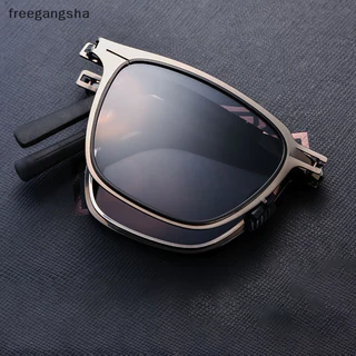 [FREG] แว่นกันแดดแบบพกพาใหม่แสงอัลตร้าสแตนเลสแว่นกันแดดพับตกปลาแว่นกันแดดทรงสี่เหลี่ยมย้อนยุค HD แฟชั่น FDH