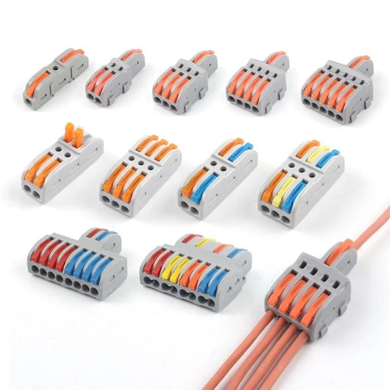 1in multi out Quick wiring Connector Universal Splitter สายไฟ Push-in สามารถรวม Butt Home Terminal Block