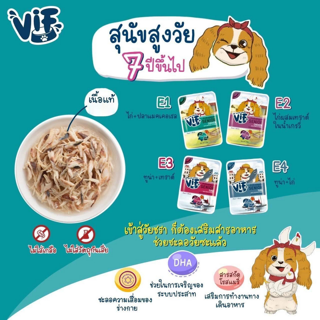 VIF Felina Canino อาหารเปียกสุนัข เกรดพรีเมี่ยม สำหรับสุนัขทุกวัย ขนาด 75g - รูปที่ 3
