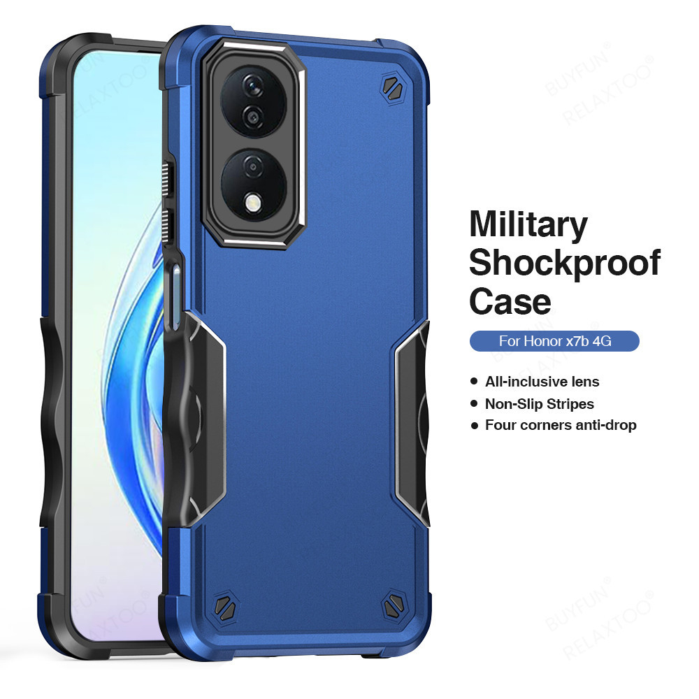 Honor X7b กรณีทหารเกรดทนทานกันชนกันกระแทก Coque สําหรับ Honar Honer X7b X 7b X7 b Honor X7b 4G 5G กล้องป้องกัน Fundas