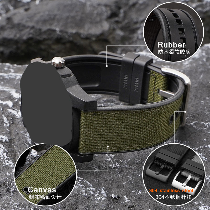 Quick Release ผ ้ าใบยางสายนาฬิกา 20 มม.22 มม.24 มม.เปลี ่ ยนนาฬิกาสร ้ อยข ้ อมือผ ้ าซิลิโคนสายรัดข ้ อมือ