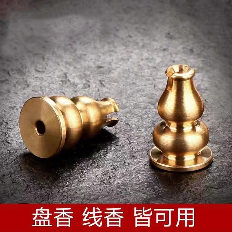 มะระขนาดเล็กธูปกระถางธูปอุปกรณ์เสริมมัลติฟังก์ชั่ผู้ถือธูปโลหะผสมผู้ถือธูปด้ายใน - รูปที่ 2