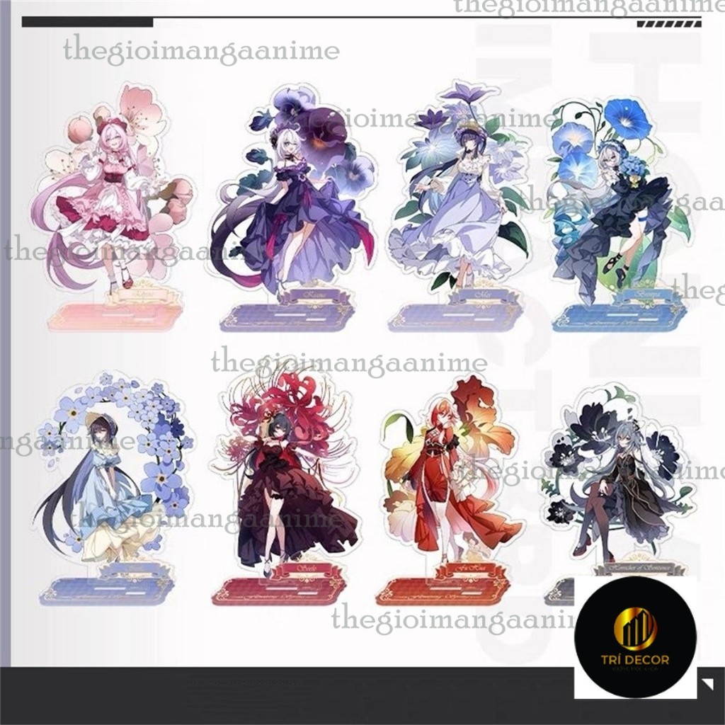 (FLOWER) HONKAI IMPACT Standee รุ่น 3 รูปปั้นไมก้าอะคริลิคพิมพ์ภาพอะนิเมะเกมของขวัญแสดงน่ารัก