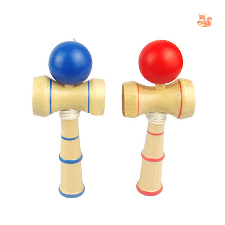 [BI ] Kid ตลก Kendama Ball ญี ่ ปุ ่ นแบบดั ้ งเดิมไม ้ เกมทักษะของเล ่ นเพื ่ อการศึกษาของขวัญ TH