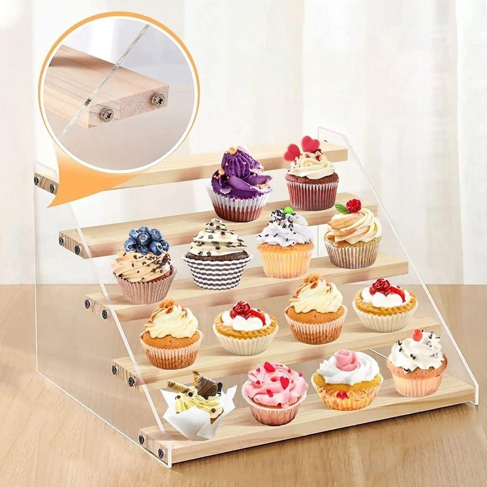 เกลเนส อะคริลิคจัดเก็บชั้นวางจอแสดงผล,บันไดประเภทโปร่งใสตุ๊กตาตัวเลขรุ่นชั้นวาง,เล็บชั้นเก็บที่ถอดออกได้น้ําหอม2/3/4/5ชั้นผู้ถือเครื่องสําอางตุ - รูปที่ 6