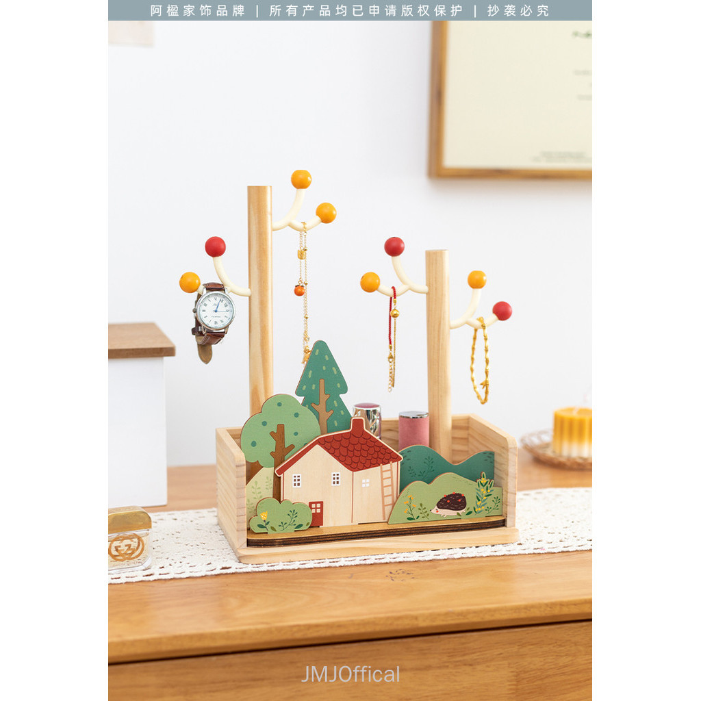 ตะขอกุญแจโต๊ะข้างเตียงชั้นเก็บเครื่องสําอางการควบคุมระยะไกลขนาดเล็กหน้ากากการจัดเก็บขนมขบเคี้ยวชั้นวางเครื่องประดับ - รูปที่ 3