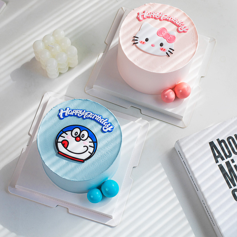 เครื่องประดับเค้กวันเกิดเด็กคนดังทางอินเทอร์เน็ต KT แมว Dingdang เครื่องประดับแมว Happy Birthday plugin อุปกรณ์เสริม