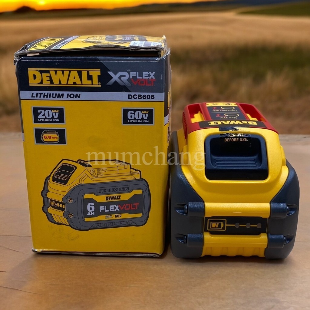 DEWALT แบตเตอรี่ รุ่น DCB606-B1 FLEXVOLT 20V-60V 6A ใช้กับเครื่องมือไร้สาย Dewalt 18V (20V Max) และ 