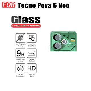 3 IN 1 Tecno Pova 6 Neo ฟิล์มกระจกนิรภัยสําหรับ Tecno Pova 6 Pro 5 Pro 4 Pro Camon 30 Pro คลุมทั้งหมดป้องกันหน้าจอกระจก + ฟิล์มเลนส์กล้อง + ฟิล์มด้านหลัง