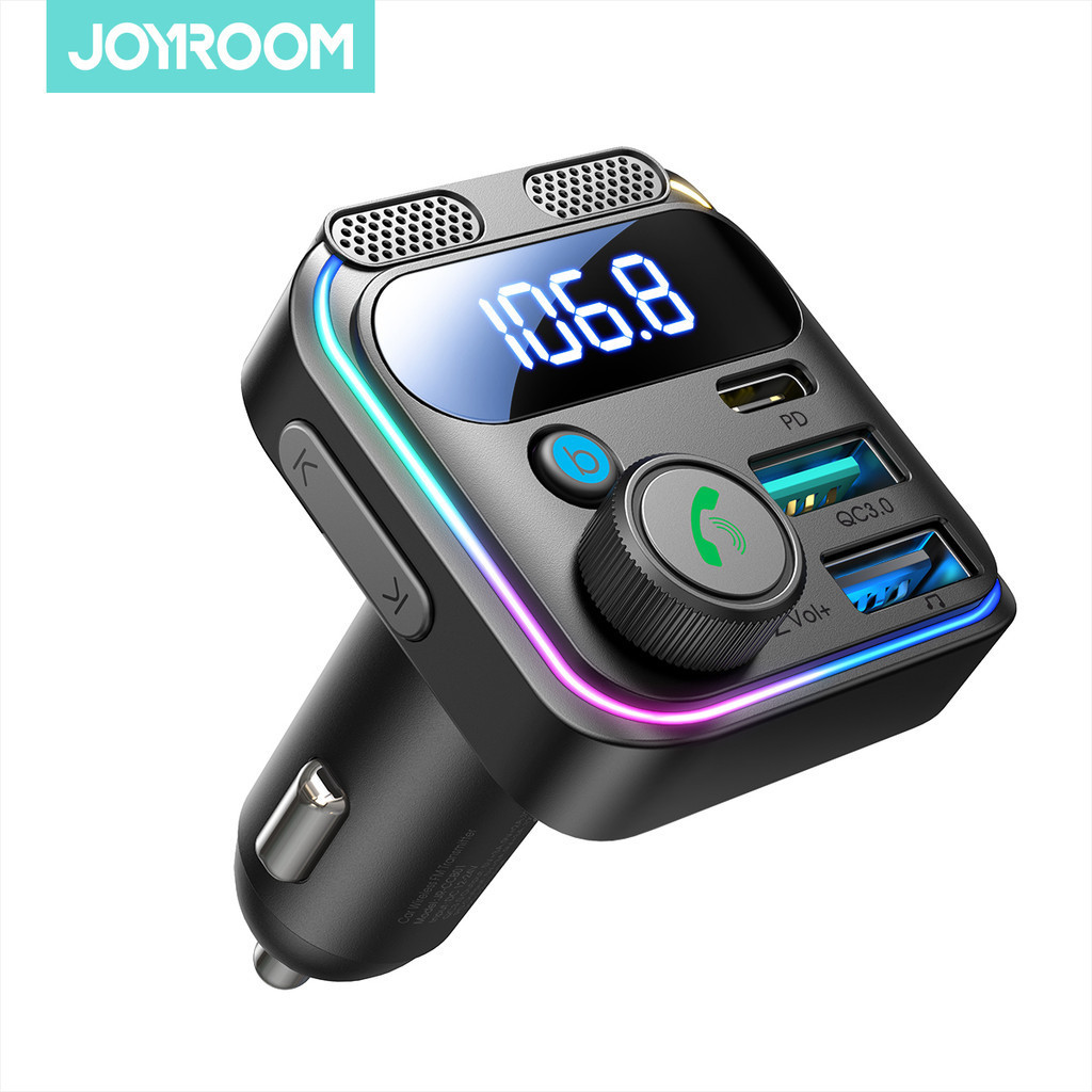 Joyroom รุ่น JR-CCB01 48W บลูทูธในรถยนต์ Bluetooth Wireless ครื่องส่งสัญญาณ FM แบบ Dual-Mic
